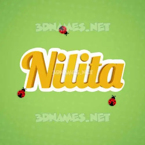 nilita in Ladybugs style - 3D name wallpaper nilita in Ladybugs style - 3D name wallpaper