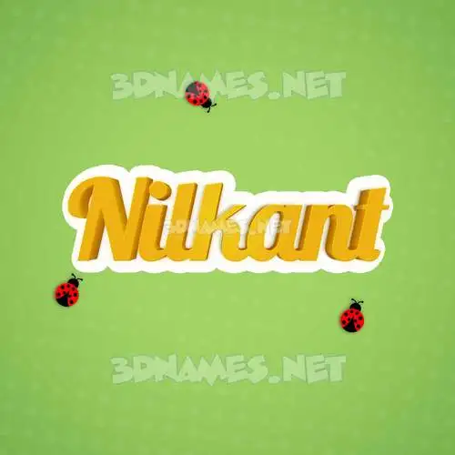 nilkant in Ladybugs style - 3D name wallpaper