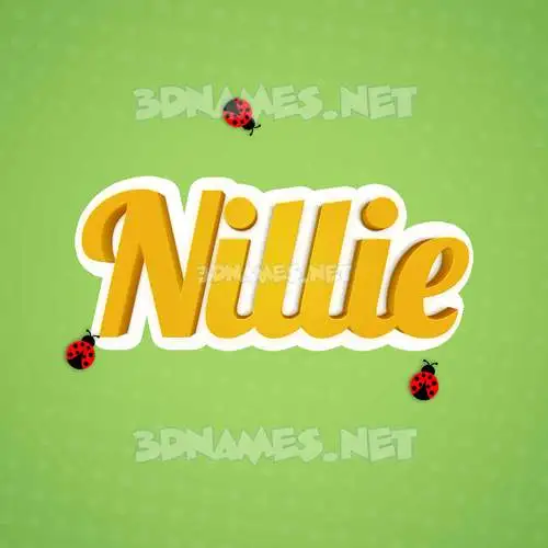nillie in Ladybugs style - 3D name wallpaper nillie in Ladybugs style - 3D name wallpaper