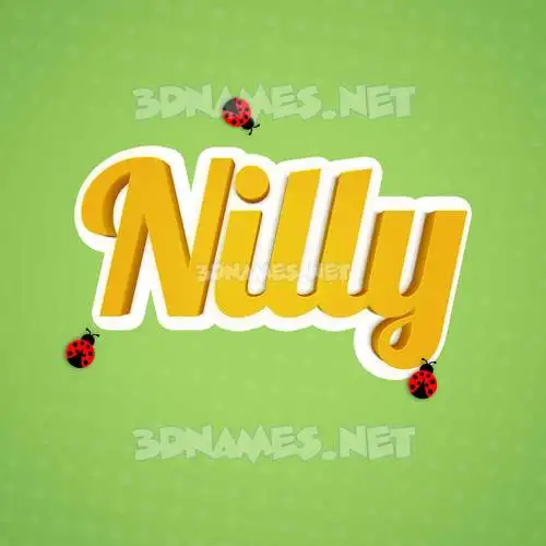 nilly in Ladybugs style - 3D name wallpaper nilly in Ladybugs style - 3D name wallpaper