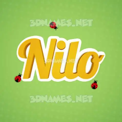 nilo in Ladybugs style - 3D name wallpaper