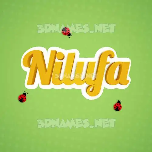 nilufa in Ladybugs style - 3D name wallpaper nilufa in Ladybugs style - 3D name wallpaper