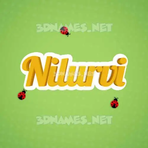 nilurvi in Ladybugs style - 3D name wallpaper nilurvi in Ladybugs style - 3D name wallpaper