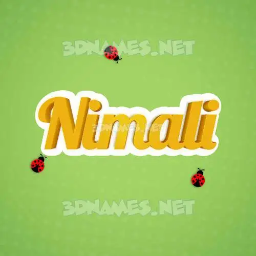 nimali in Ladybugs style - 3D name wallpaper