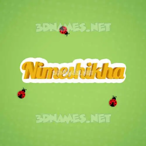 nimeshikha in Ladybugs style - 3D name wallpaper