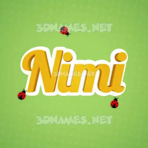 nimi in Ladybugs style - 3D name wallpaper nimi in Ladybugs style - 3D name wallpaper