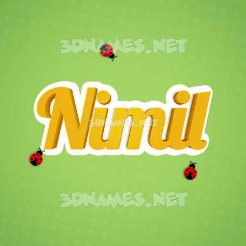 nimil in Ladybugs style - 3D name wallpaper nimil in Ladybugs style - 3D name wallpaper