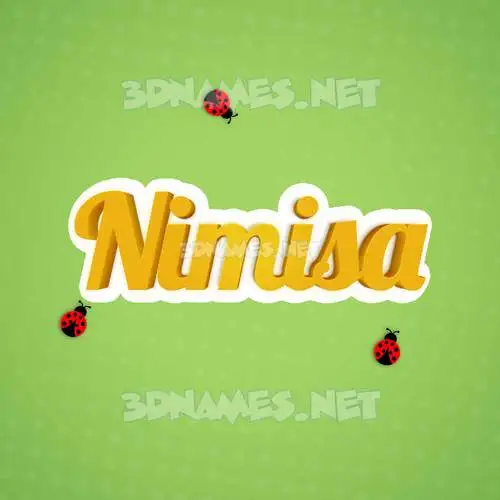 nimisa in Ladybugs style - 3D name wallpaper
