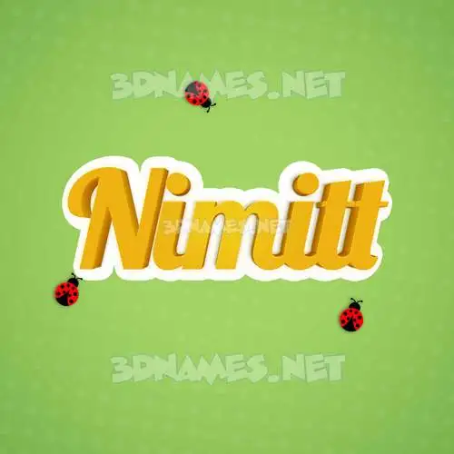 nimitt in Ladybugs style - 3D name wallpaper