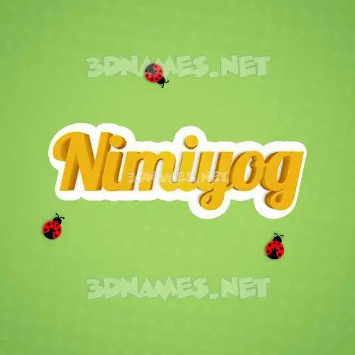 nimiyog in Ladybugs style - 3D name wallpaper