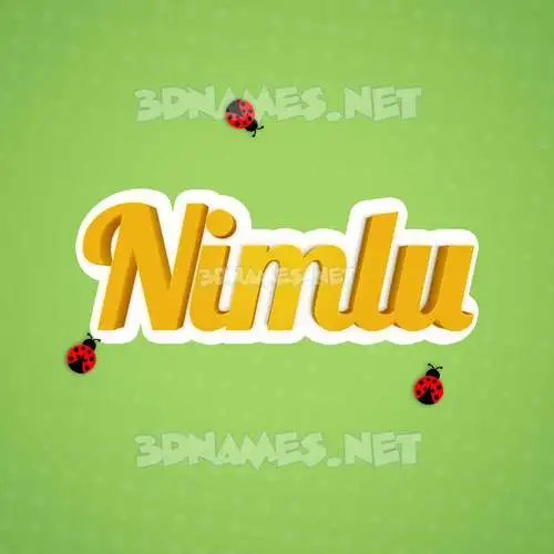 nimlu in Ladybugs style - 3D name wallpaper nimlu in Ladybugs style - 3D name wallpaper