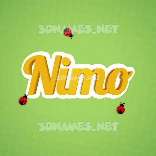 nimo in Ladybugs style - 3D name wallpaper