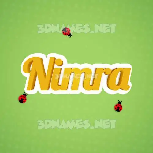 nimra in Ladybugs style - 3D name wallpaper
