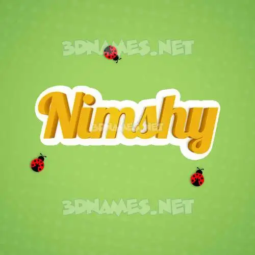 nimshy in Ladybugs style - 3D name wallpaper nimshy in Ladybugs style - 3D name wallpaper