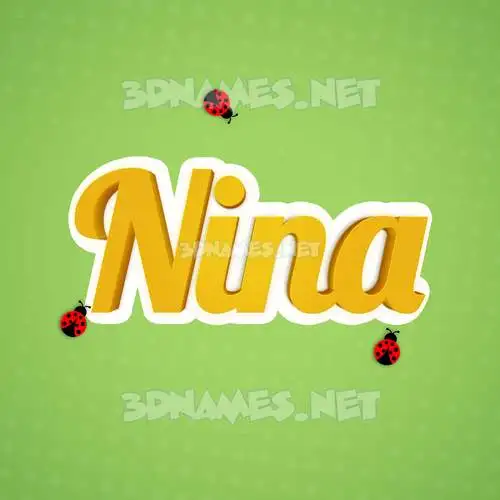 nina in Ladybugs style - 3D name wallpaper