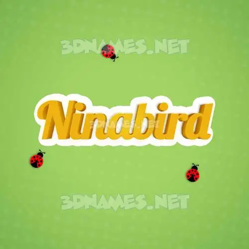 ninabird in Ladybugs style - 3D name wallpaper ninabird in Ladybugs style - 3D name wallpaper