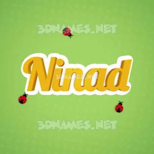 ninad in Ladybugs style - 3D name wallpaper