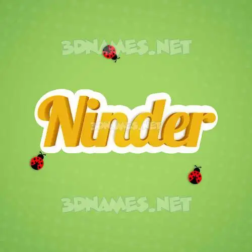 ninder in Ladybugs style - 3D name wallpaper ninder in Ladybugs style - 3D name wallpaper