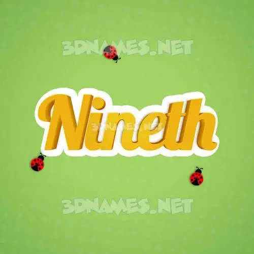 nineth in Ladybugs style - 3D name wallpaper nineth in Ladybugs style - 3D name wallpaper