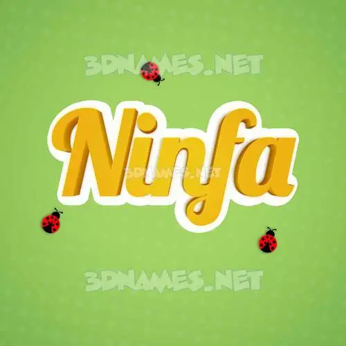 ninfa in Ladybugs style - 3D name wallpaper ninfa in Ladybugs style - 3D name wallpaper
