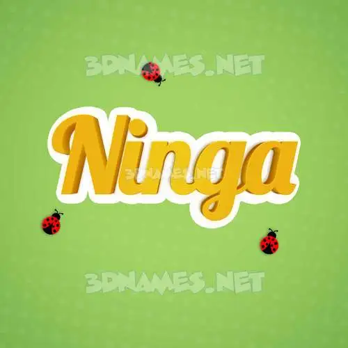 ninga in Ladybugs style - 3D name wallpaper ninga in Ladybugs style - 3D name wallpaper