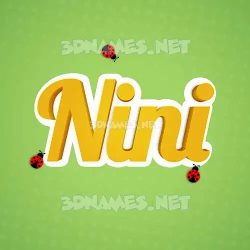 nini in Ladybugs style - 3D name wallpaper nini in Ladybugs style - 3D name wallpaper