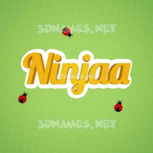 ninjaa in Ladybugs style - 3D name wallpaper ninjaa in Ladybugs style - 3D name wallpaper