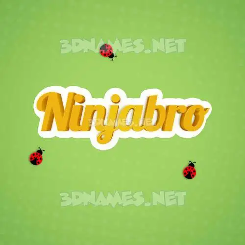 ninjabro in Ladybugs style - 3D name wallpaper