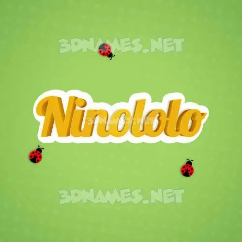 ninololo in Ladybugs style - 3D name wallpaper