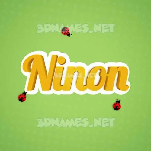 ninon in Ladybugs style - 3D name wallpaper
