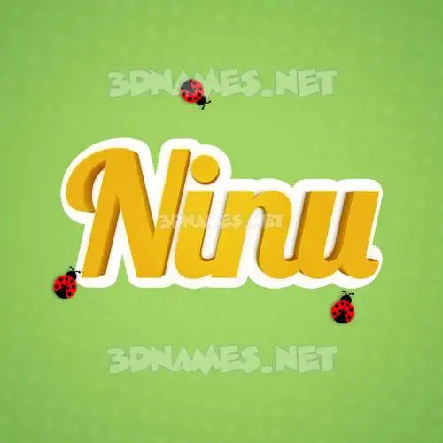 ninu in Ladybugs style - 3D name wallpaper ninu in Ladybugs style - 3D name wallpaper