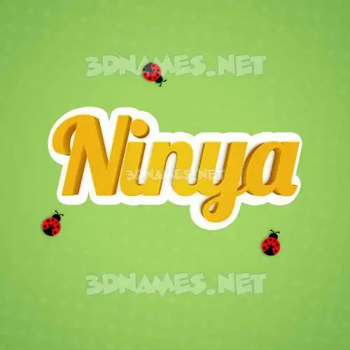 ninya in Ladybugs style - 3D name wallpaper