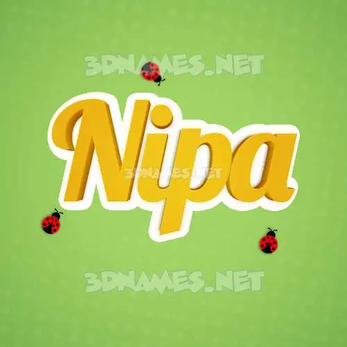 nipa in Ladybugs style - 3D name wallpaper