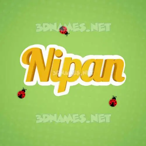 nipan in Ladybugs style - 3D name wallpaper
