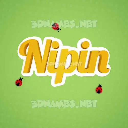 nipin in Ladybugs style - 3D name wallpaper
