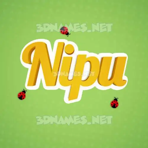 nipu in Ladybugs style - 3D name wallpaper