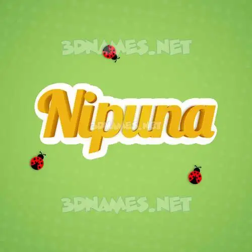 nipuna in Ladybugs style - 3D name wallpaper