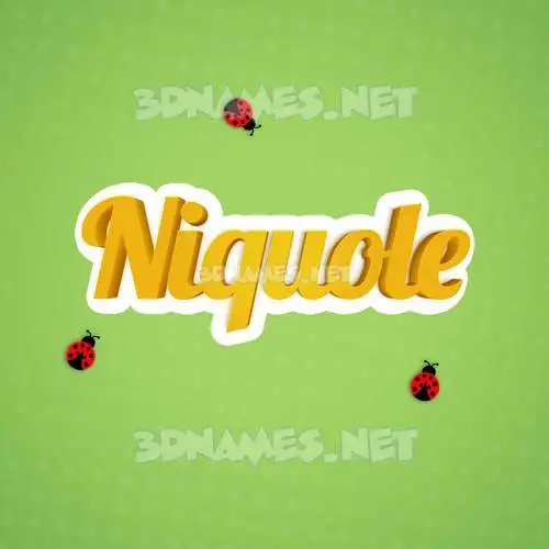 niquole in Ladybugs style - 3D name wallpaper niquole in Ladybugs style - 3D name wallpaper