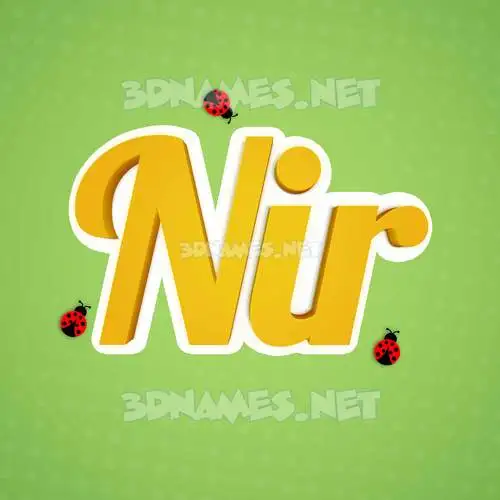 nir in Ladybugs style - 3D name wallpaper