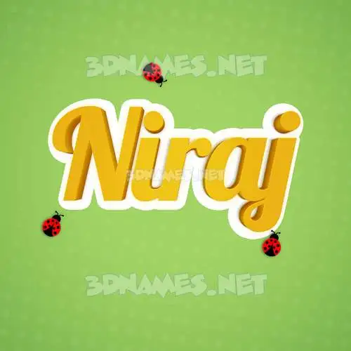 niraj in Ladybugs style - 3D name wallpaper