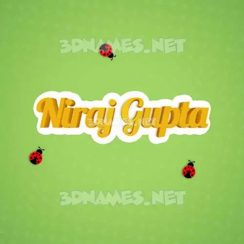 niraj gupta in Ladybugs style - 3D name wallpaper