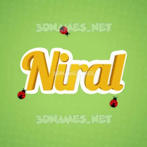 niral in Ladybugs style - 3D name wallpaper