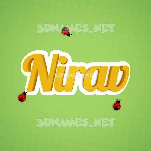 nirav in Ladybugs style - 3D name wallpaper