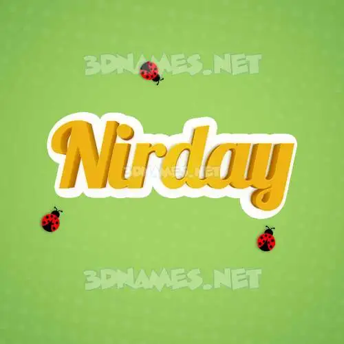 nirday in Ladybugs style - 3D name wallpaper nirday in Ladybugs style - 3D name wallpaper