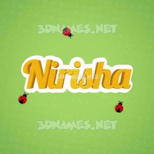 nirisha in Ladybugs style - 3D name wallpaper