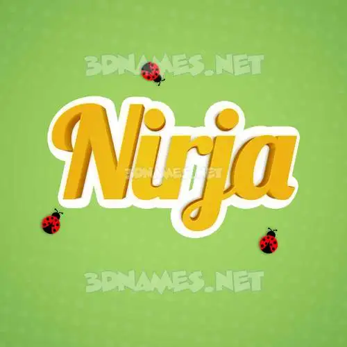 nirja in Ladybugs style - 3D name wallpaper nirja in Ladybugs style - 3D name wallpaper