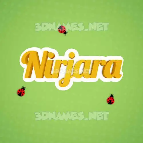 nirjara in Ladybugs style - 3D name wallpaper