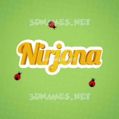 nirjona in Ladybugs style - 3D name wallpaper nirjona in Ladybugs style - 3D name wallpaper