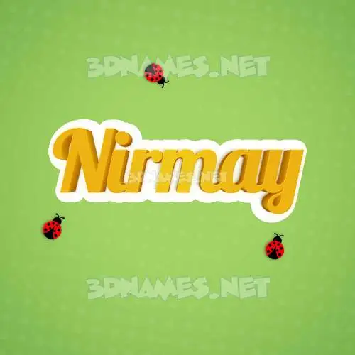 nirmay in Ladybugs style - 3D name wallpaper