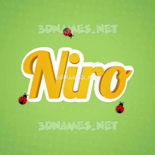 niro in Ladybugs style - 3D name wallpaper niro in Ladybugs style - 3D name wallpaper
